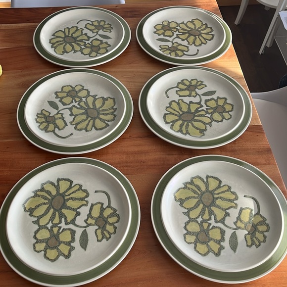 Mid Century Stonehaven Paula Dinner Plates-6 - Picture 3 of 8